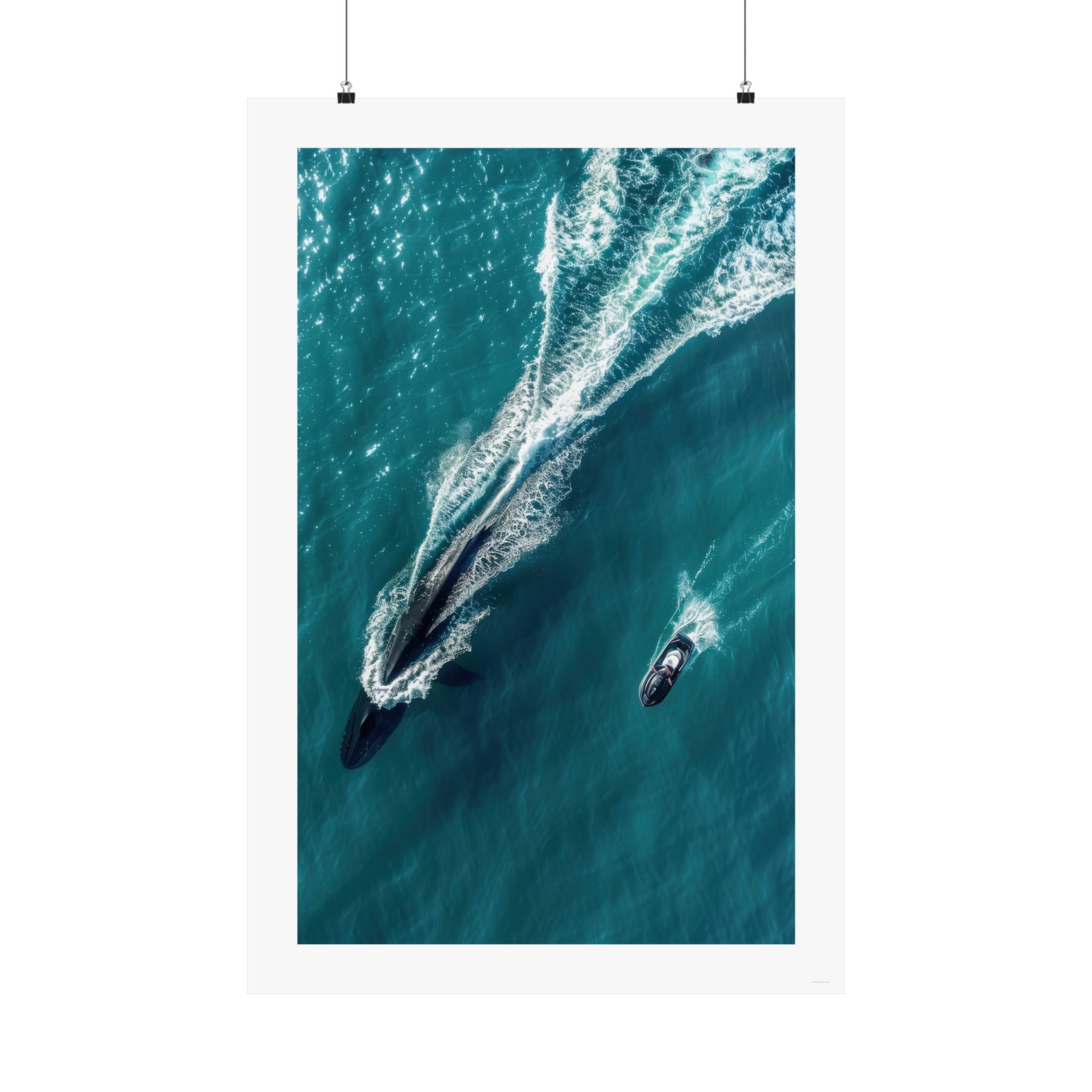 Having a Whale of a Time gallery print, poster, wall art, photo, jet ski, whale, ocean